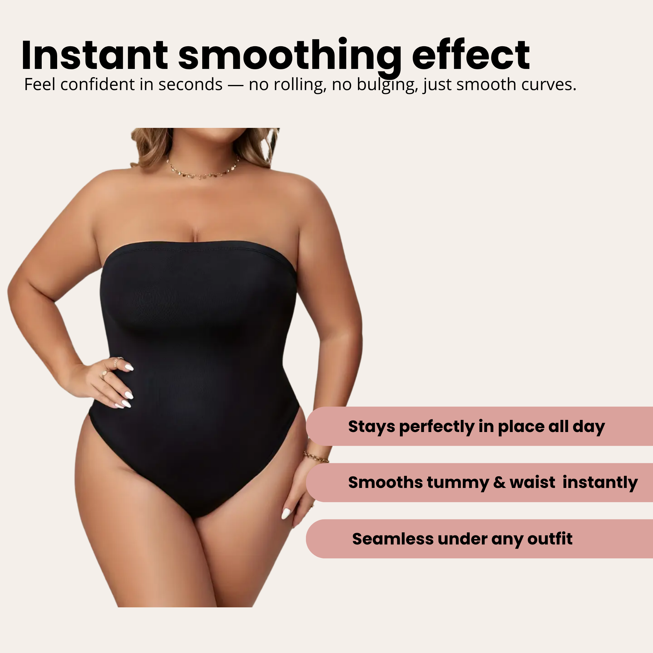 Strapless Sculpting Shapewear Bodysuit | Nina