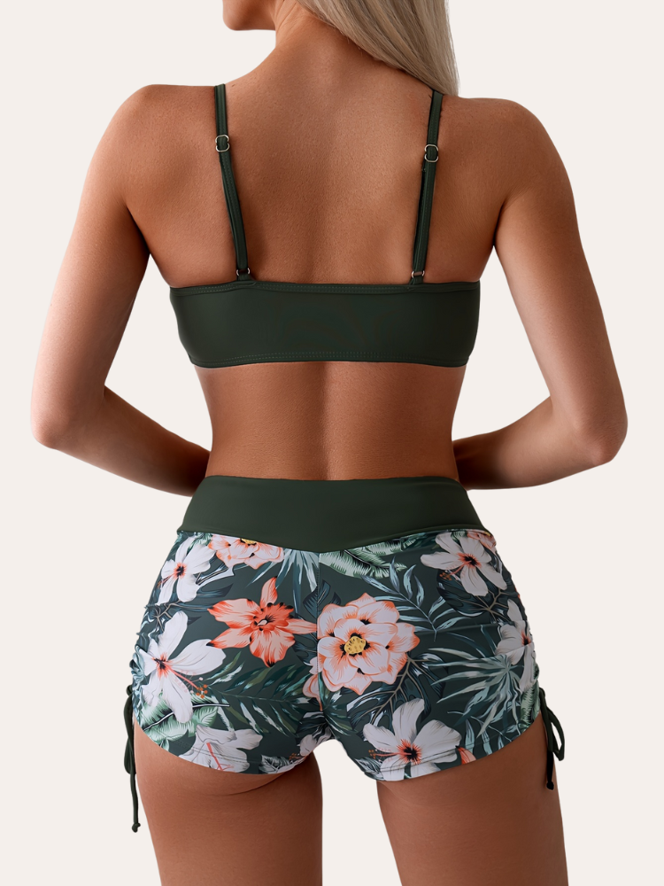 Shaping Shorts Front Tie Bikini | Zelina