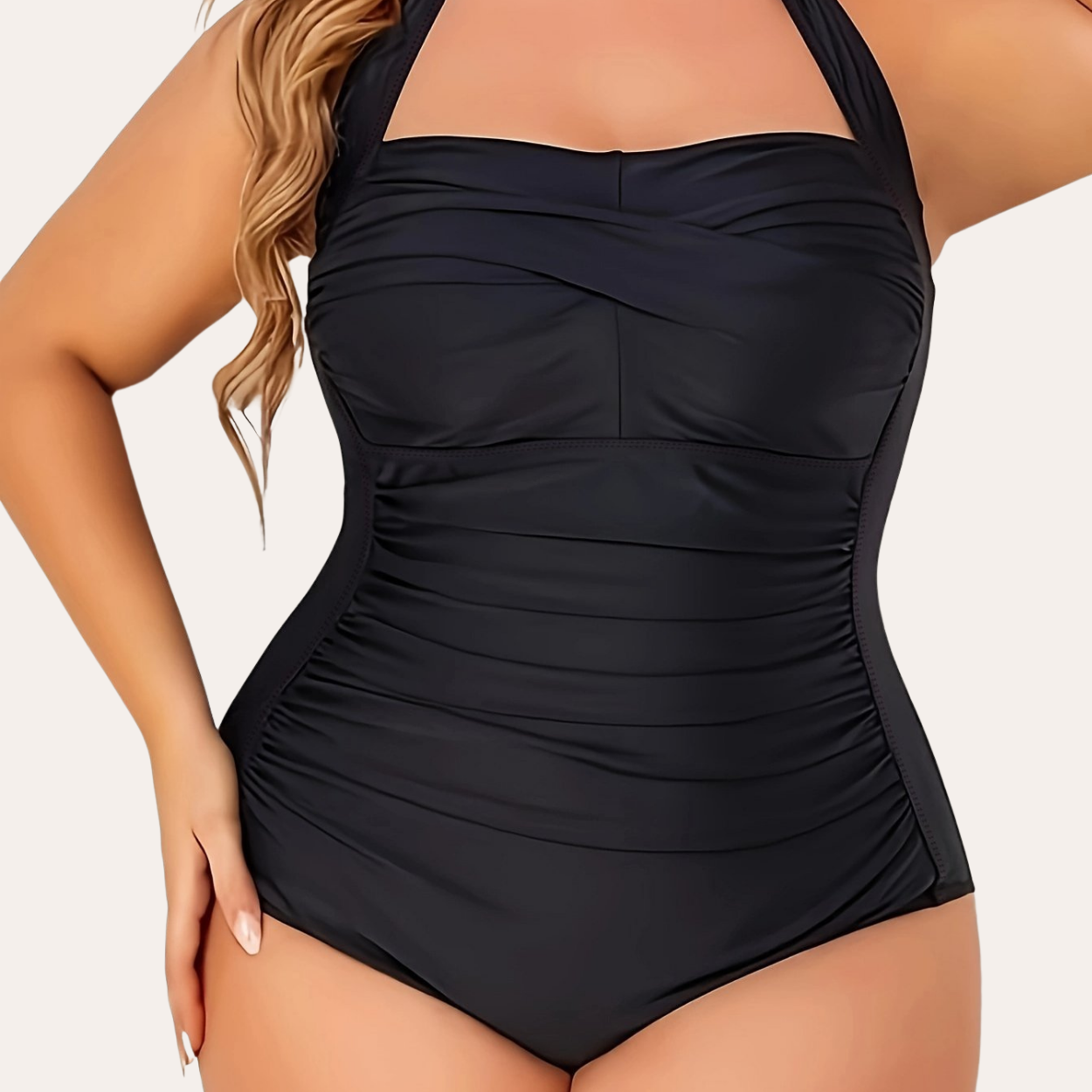 Shapewear Twist Halter Swimsuit | Ivette
