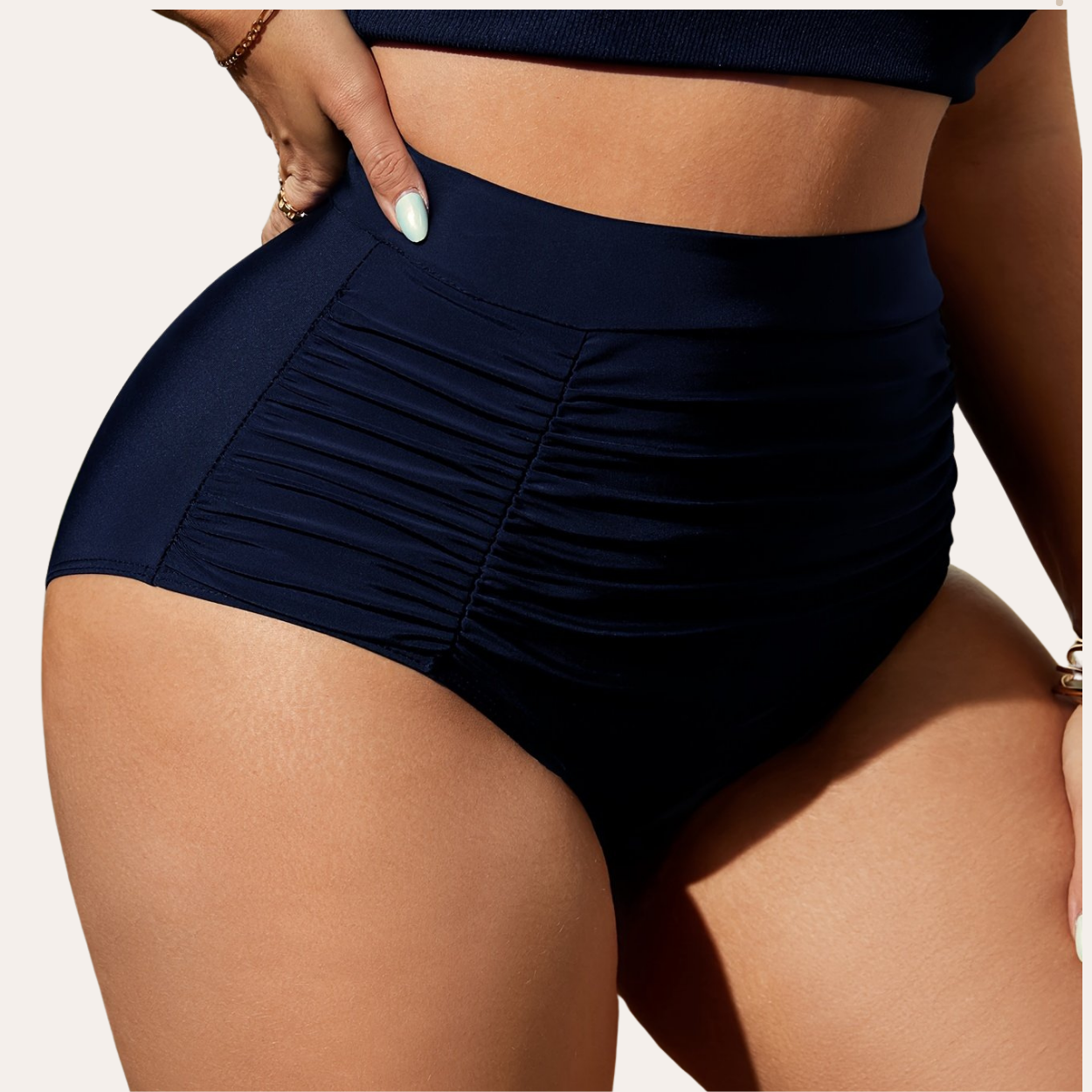 High Waisted Tummy Control Bikini Bottom | Lunelle