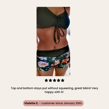 Shaping Shorts Front Tie Bikini | Zelina