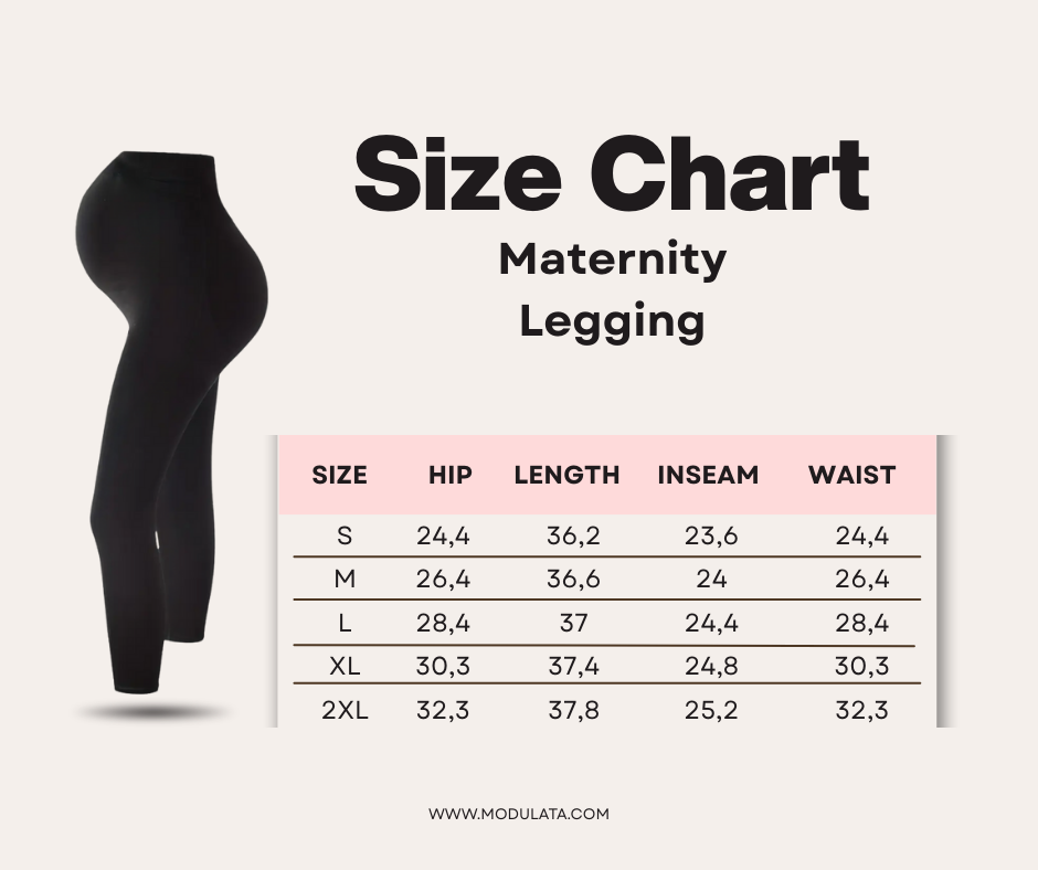Size Chart for Maternity Leggings – For Movement Without Limits