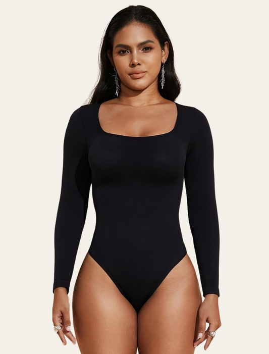 Long Sleeve Snatched Bodysuit | Clara