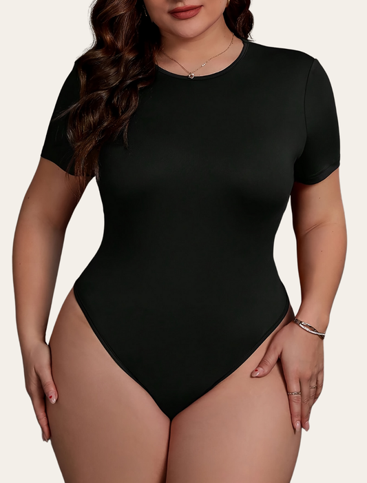 Short Seeve Round Neck Bodysuit | Mélanie