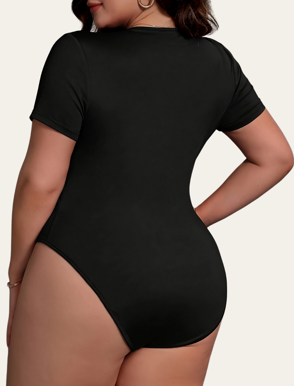 Short Seeve Round Neck Bodysuit | Mélanie