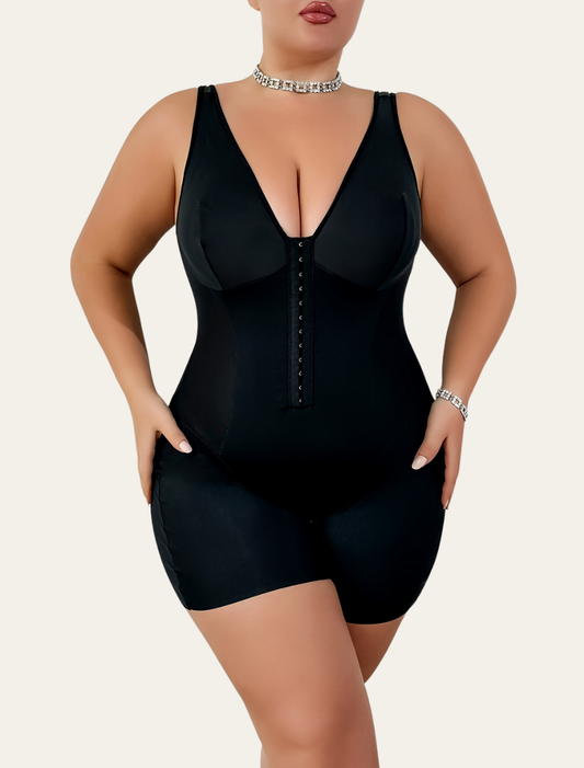 Open Crotch V Neck Bodysuit | Soline