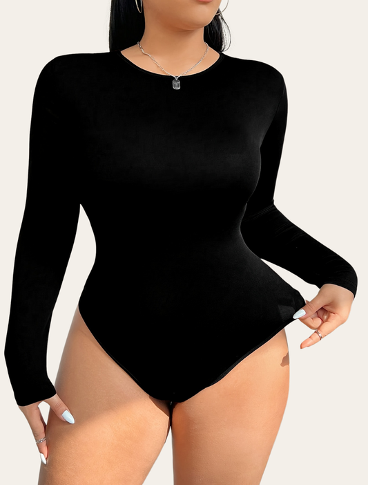 Long Sleeve Round Neck Bodysuit | Lila