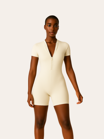 Short Sleeve Activewear Bodysuit | Sabrina