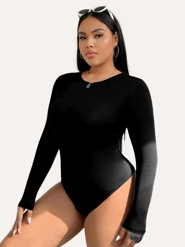 Long Sleeve Round Neck Bodysuit | Lila