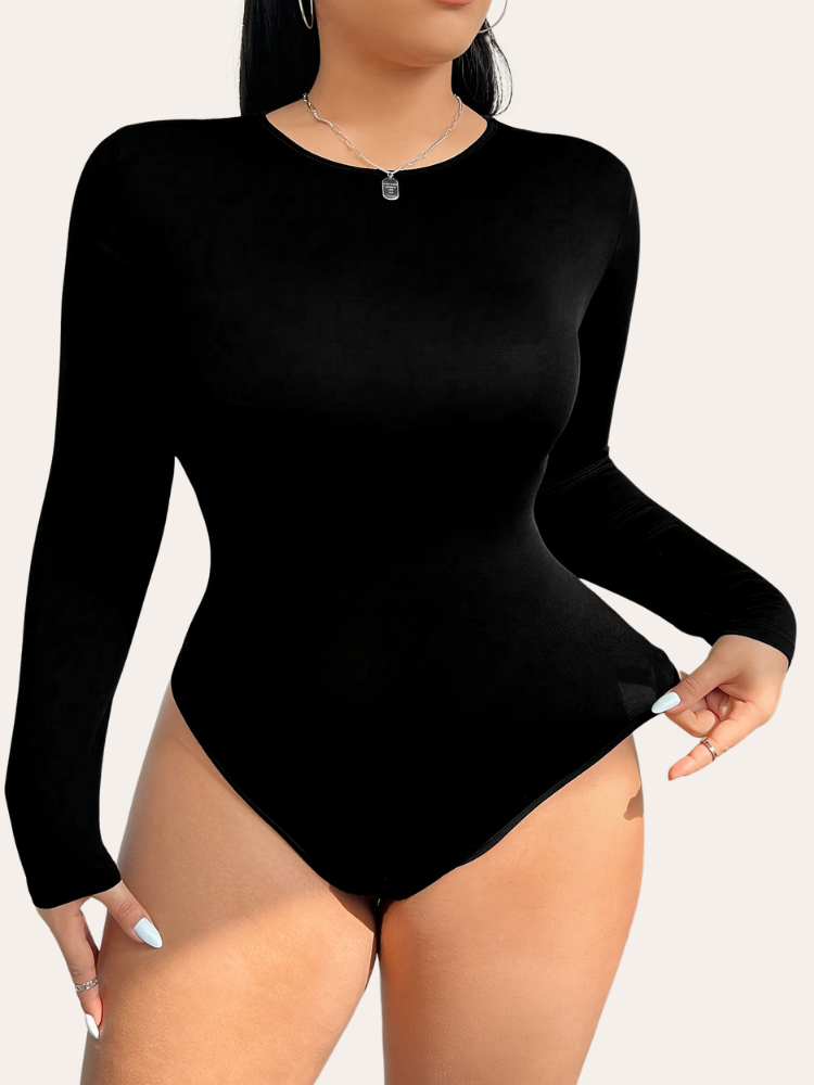 Long Sleeve Round Neck Bodysuit | Lila