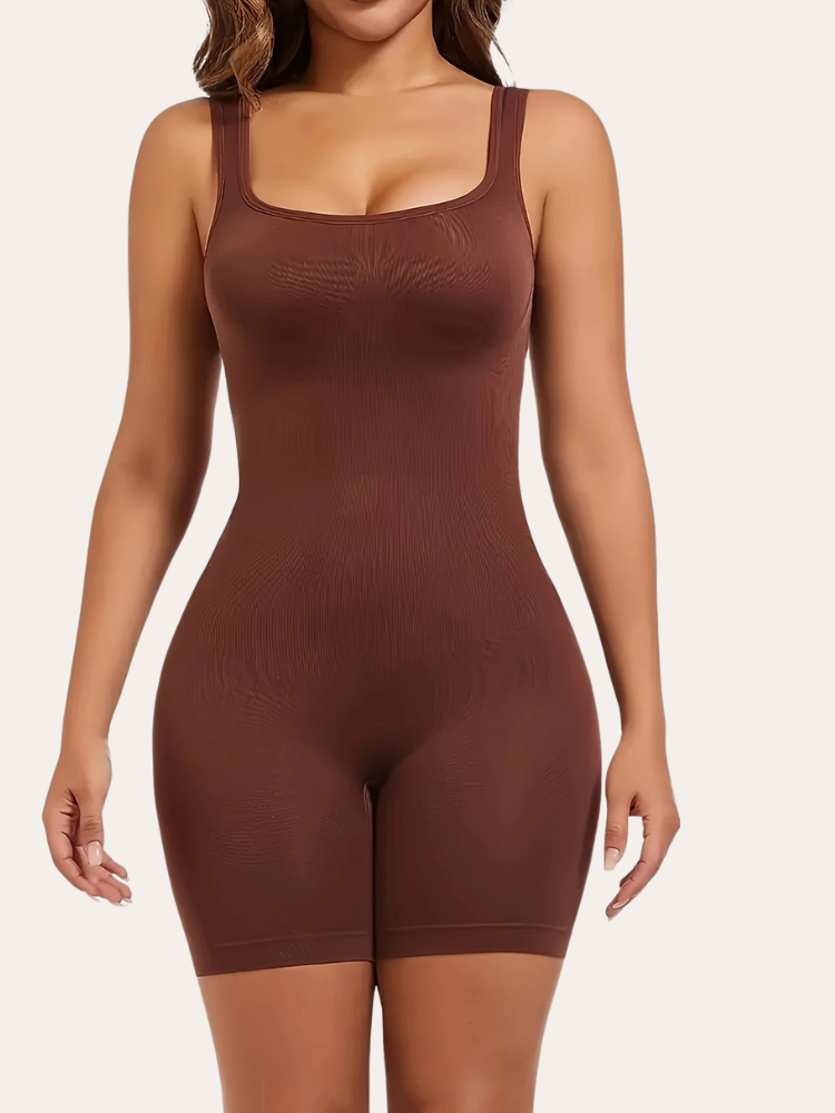 Seamless Square Neck Low Back Bodysuit | Amélie