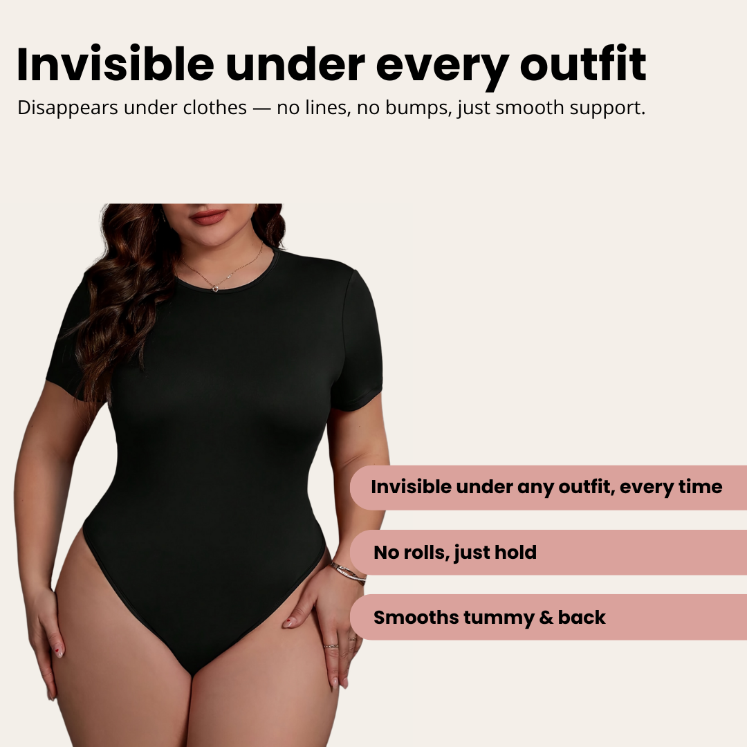 Seamless Short Sleeve Sculpting Bodysuit | Mélanie