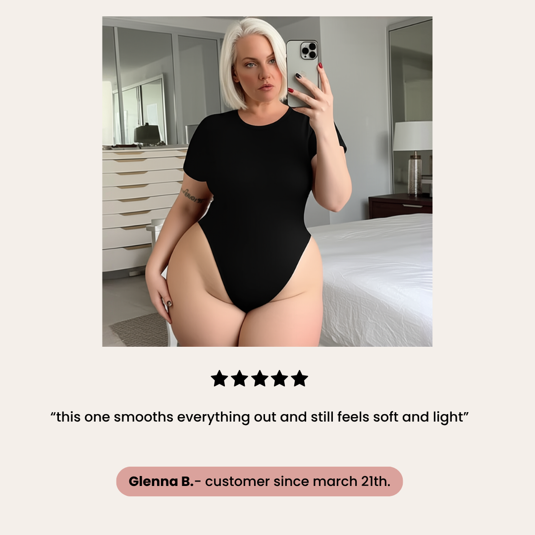 Seamless Short Sleeve Sculpting Bodysuit | Mélanie