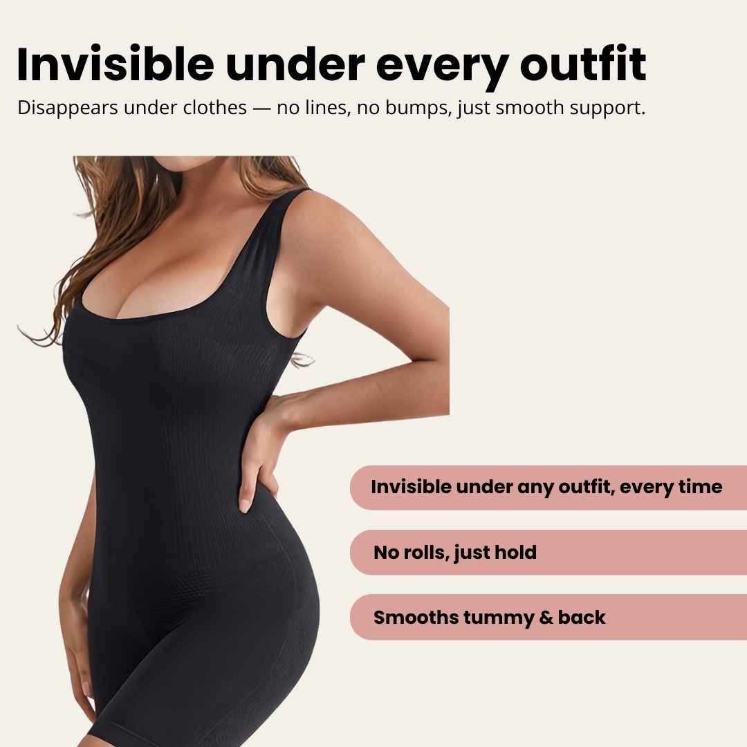 Seamless Square Neck Low Back Bodysuit | Amélie