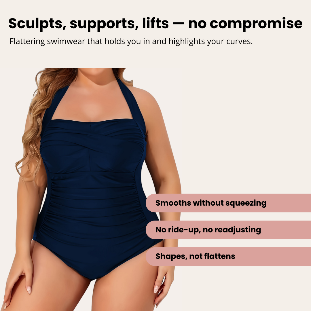 Shapewear Twist Halter Swimsuit | Ivette