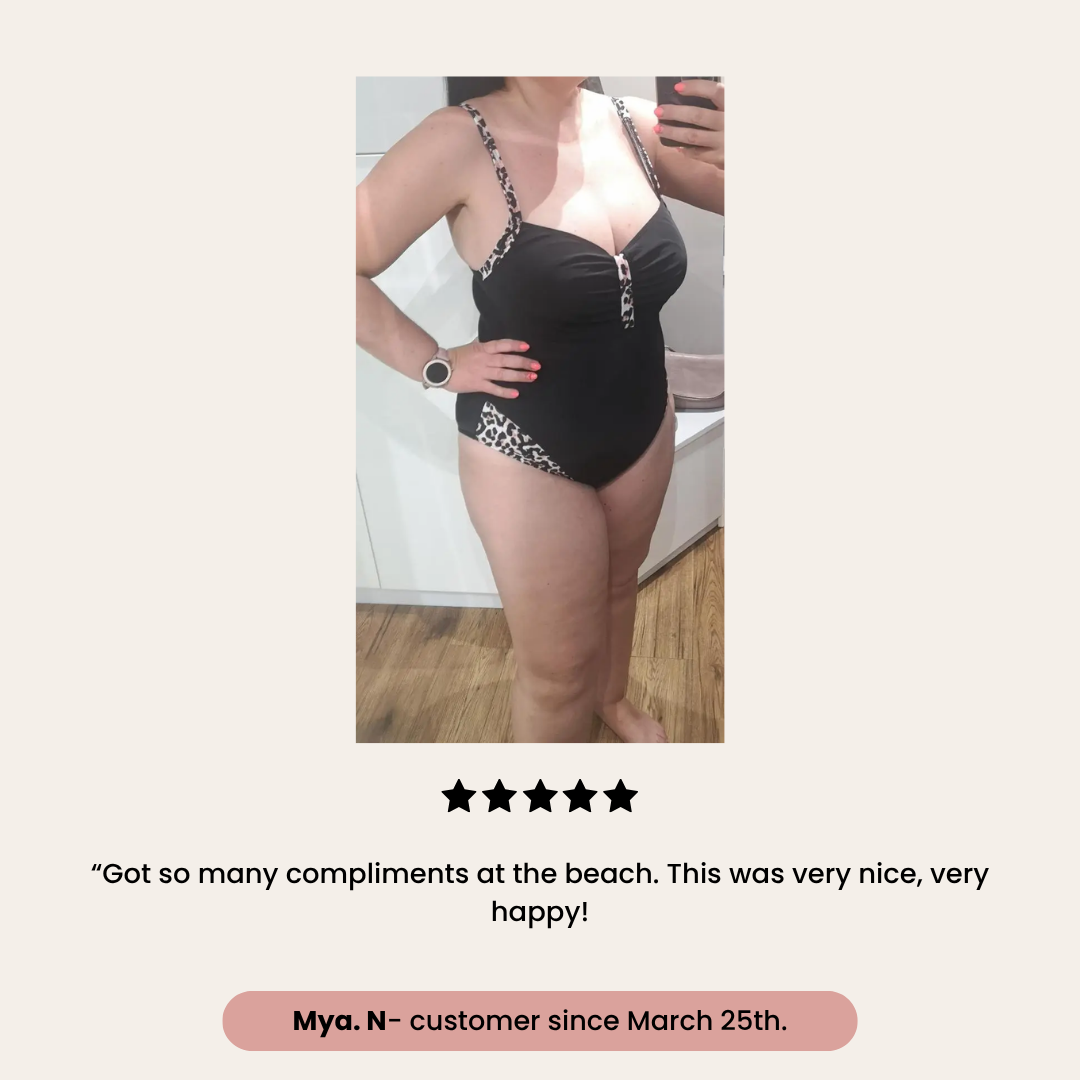 Leopard V-Neck Swimsuit | Téora