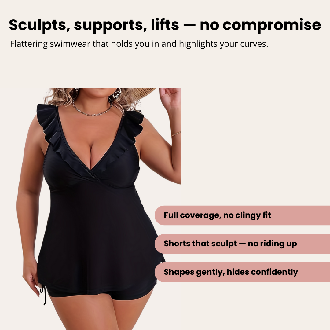 Shapewear V-Neck Tankini | Syana