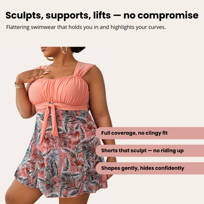 Wireless Tie-Front Tankini | Noelya