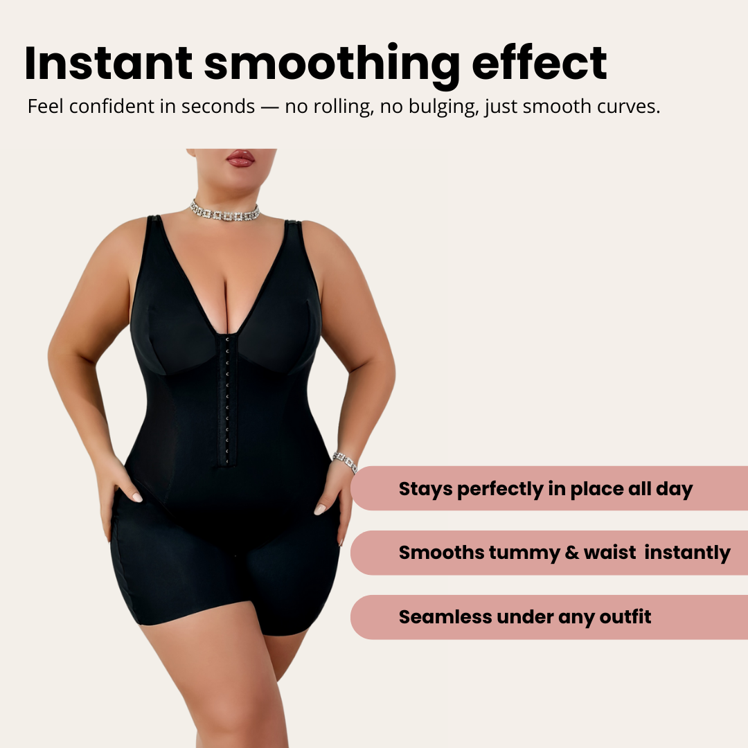 Open Crotch V Neck Bodysuit | Soline