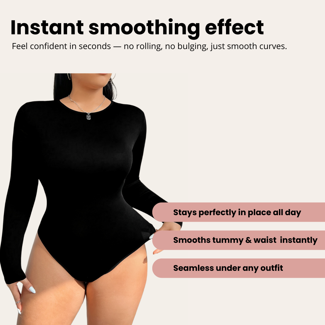 Long Sleeve Round Neck Bodysuit | Lila