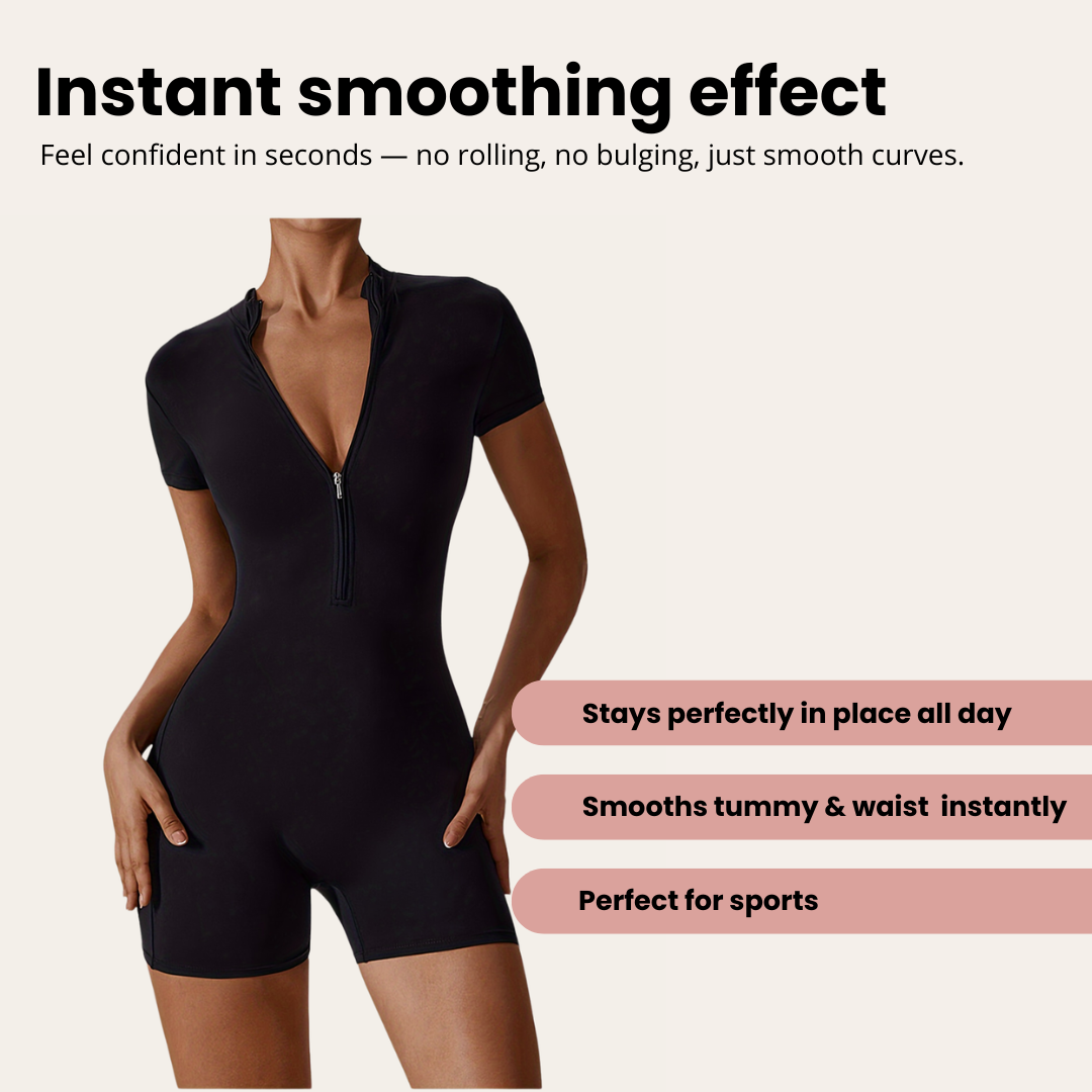 Short Sleeve Activewear Bodysuit | Sabrina