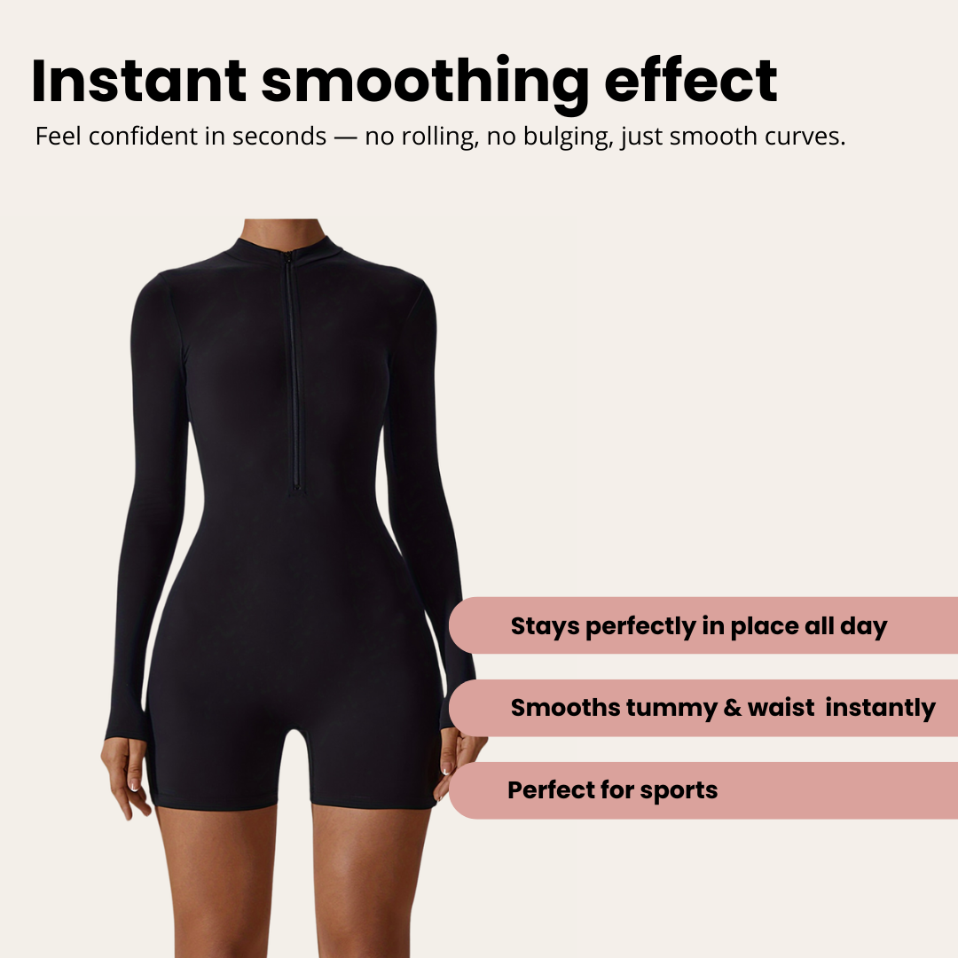 Long Sleeve Activewear Bodysuit| Justine