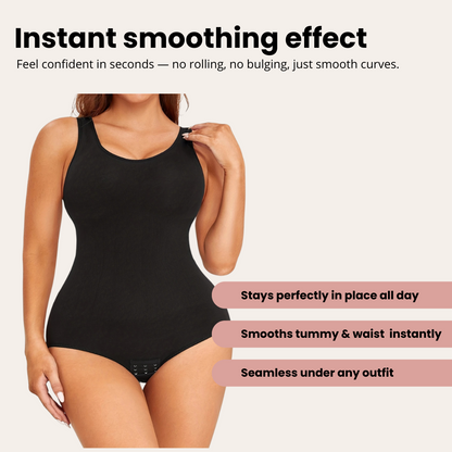 Round Neck Low Back Bodysuit | Célia