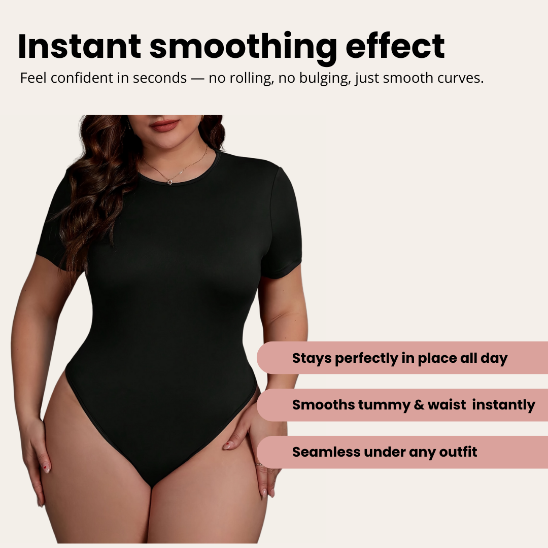 Short Seeve Round Neck Bodysuit | Mélanie