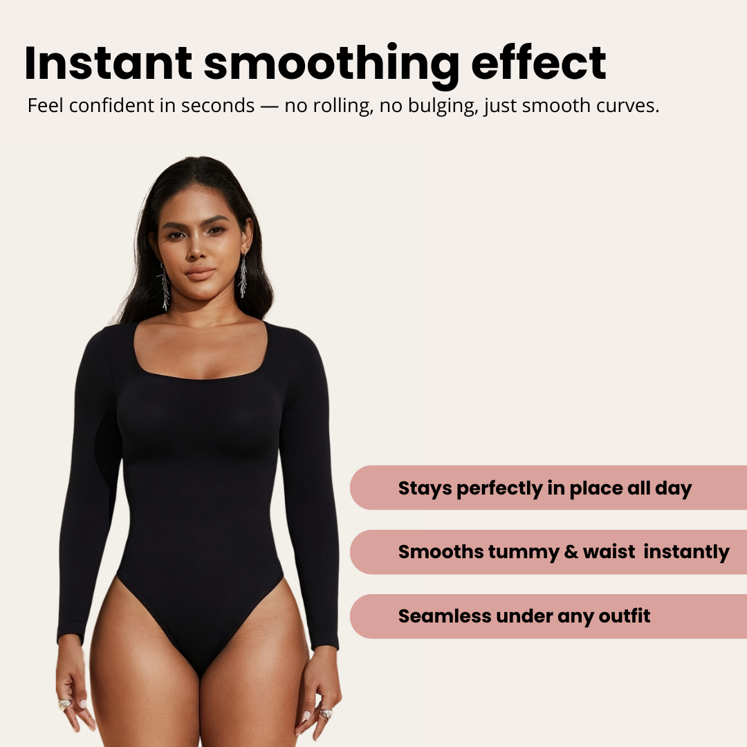 Long Sleeve Snatched Bodysuit | Clara