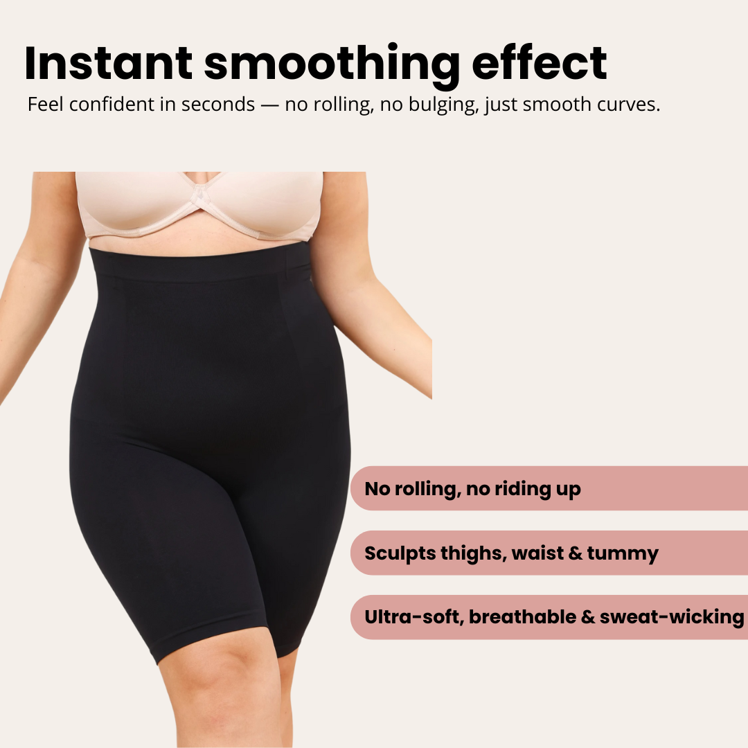 High Waisted Shaping Shorts | Adeline