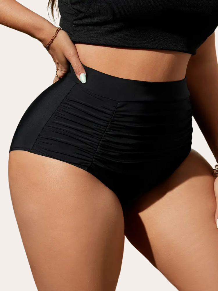 High Waisted Tummy Control Bikini Bottom | Lunelle